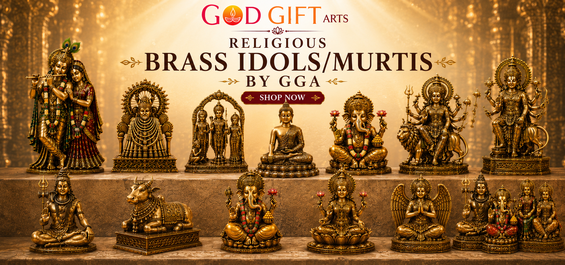 Brass Puja Articles & Essentials | Handcrafted Since 2006 | God Gift Arts