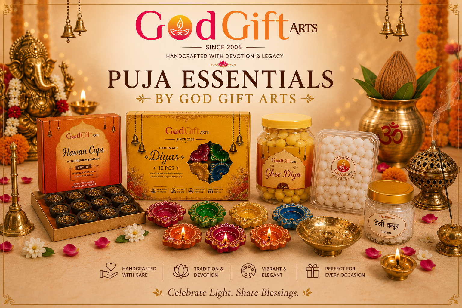 Puja Essentials Collection by God Gift Arts