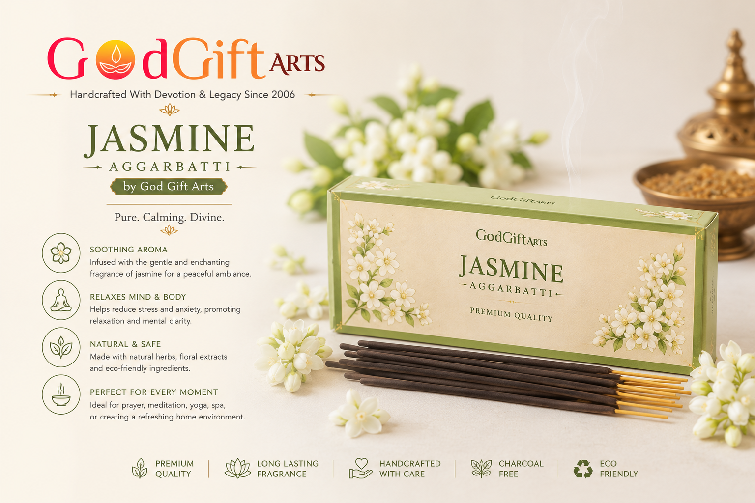 Jasmine Agarbatti by GOD GIFT ARTS