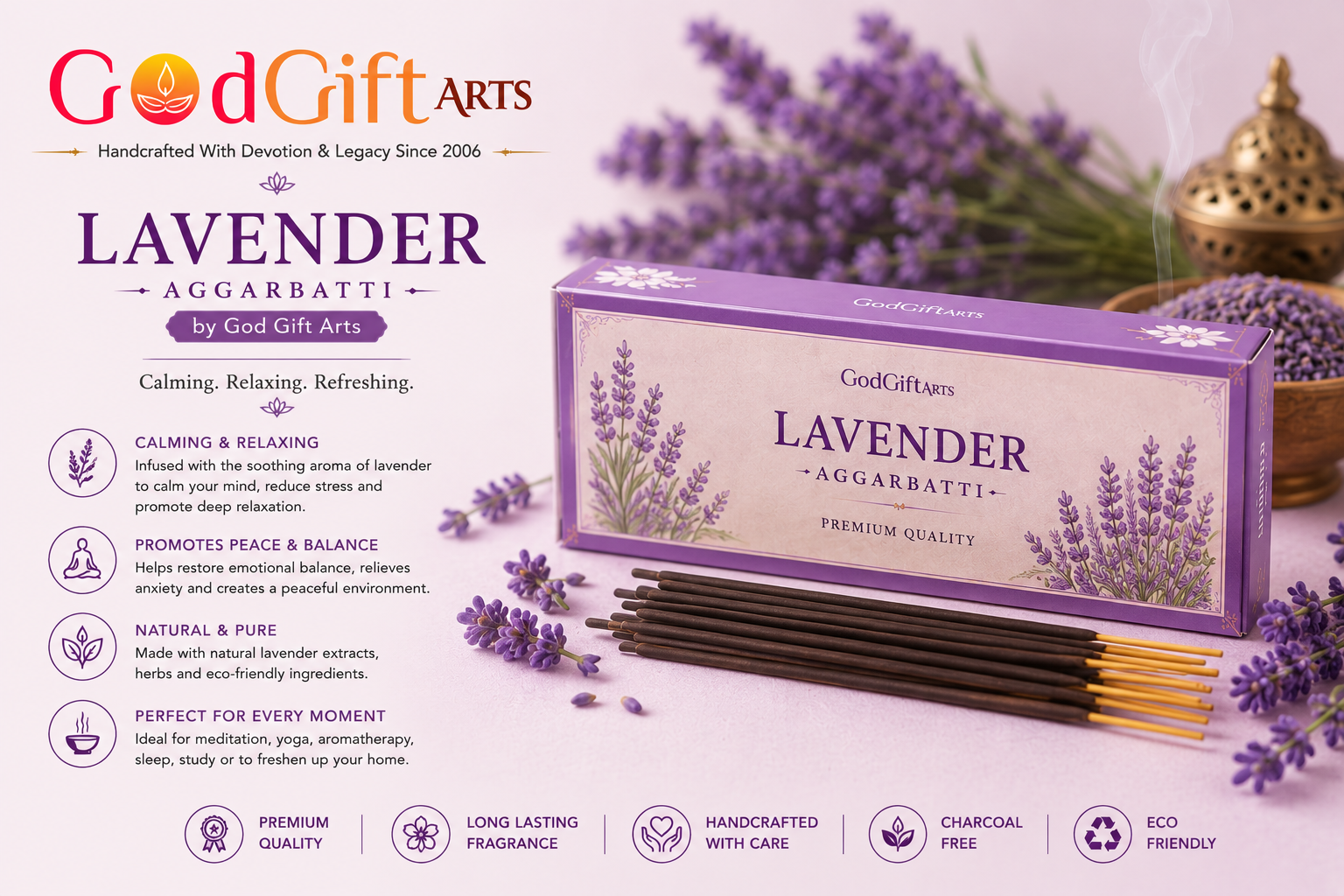 Lavender Agarbatti by GOD GIFT ARTS