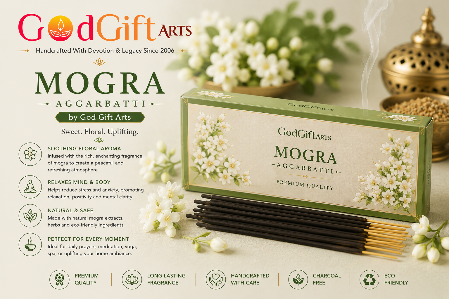 Mogra Agarbatti by GOD GIFT ARTS