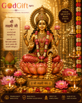 Lakshmi Ji Deity Brass Murti/Statue – Premium Goddess of Wealth & Prosperity Collection by GOD GIFT ARTS