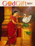Swan Reflection - Oil Painting and Grace Wall Art (Without Frame)