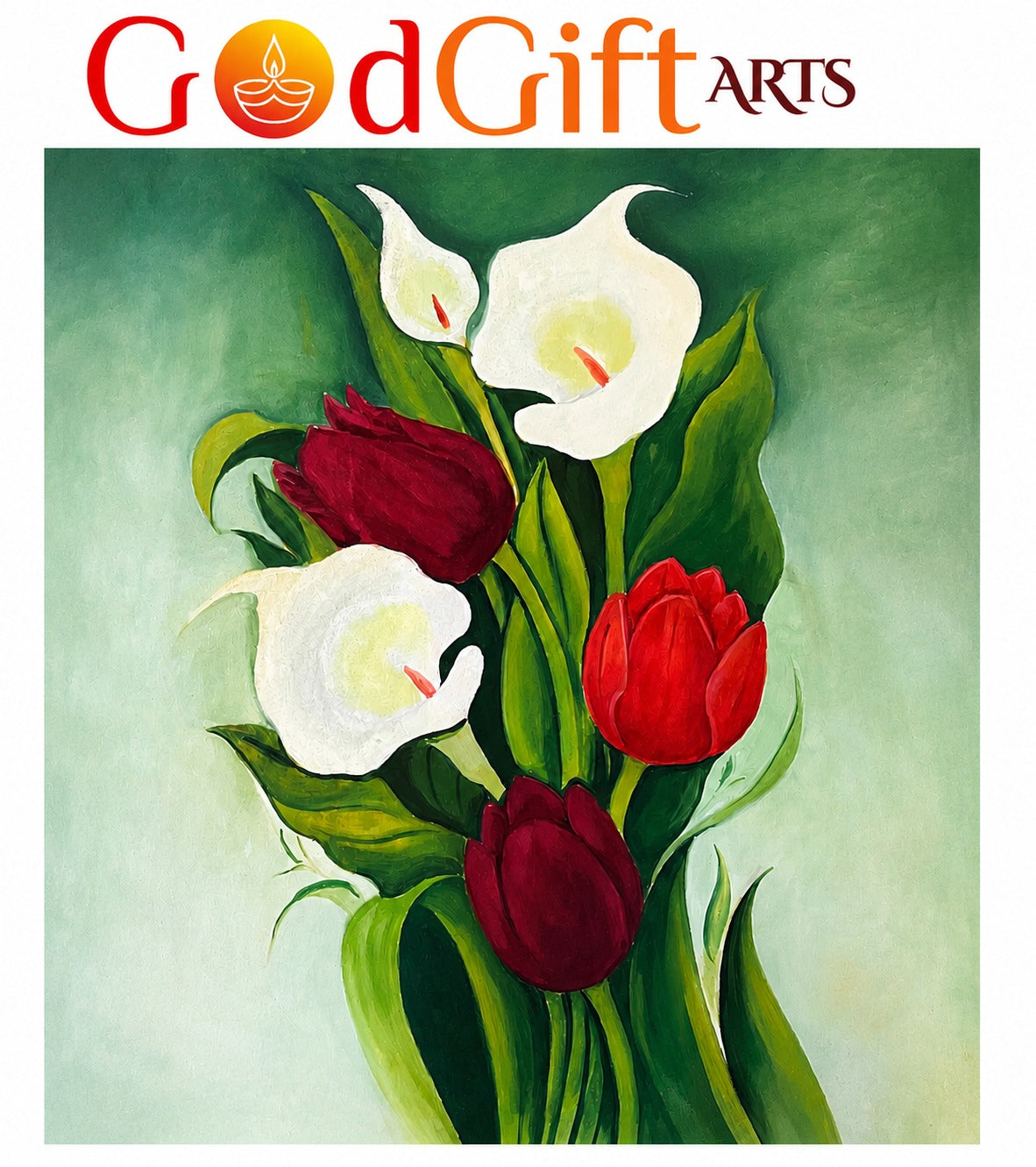 Floral Elegance Oil Painting Collection – Where Nature Blooms Forever in Art by GOD GIFT ARTS