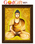 Buddha Meditation Oil Painting – Spiritual Wall Art by GOD GIFT ARTS