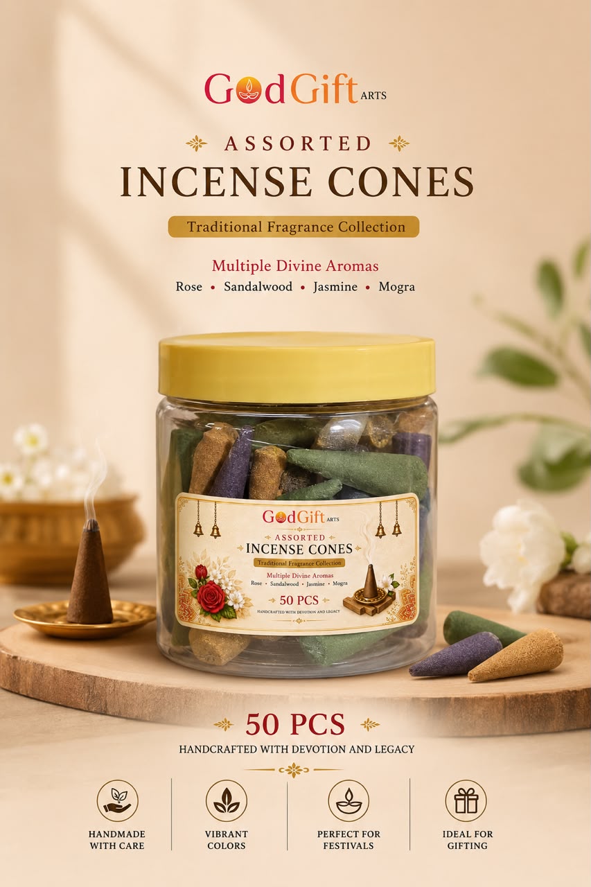 Dhoop Cones Colored Aggarbatti (50 pieces box)
