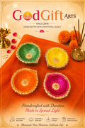 Handcrafted Designer Multicolored Diyas